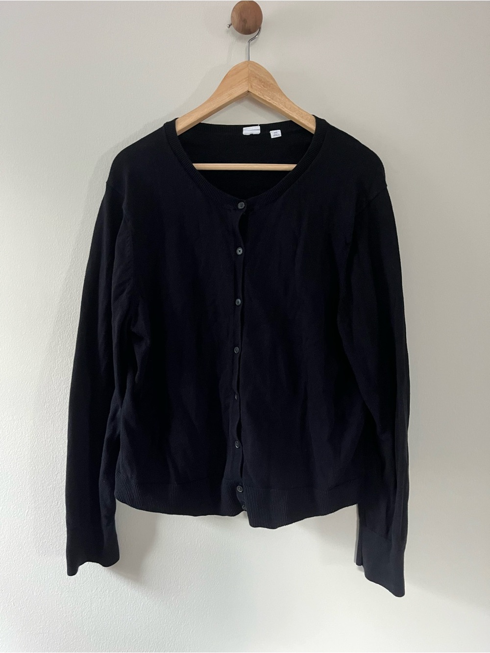 GAP Classic Black Women’s Button Cardigan Sweater Ribbed XXL